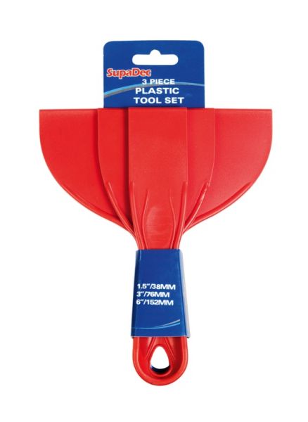 SupaDec 3 Piece Plastic Putty Tool Set SupaDec 3 Piece Plastic Putty Tool Set